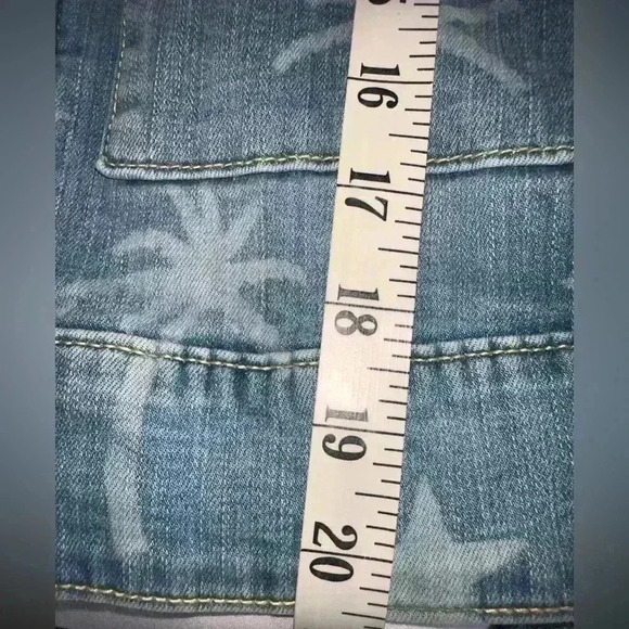 Lularoe Kenny XS Custom bull skull patriotic denim trucker jacket . NWOT. - Picture 6 of 10